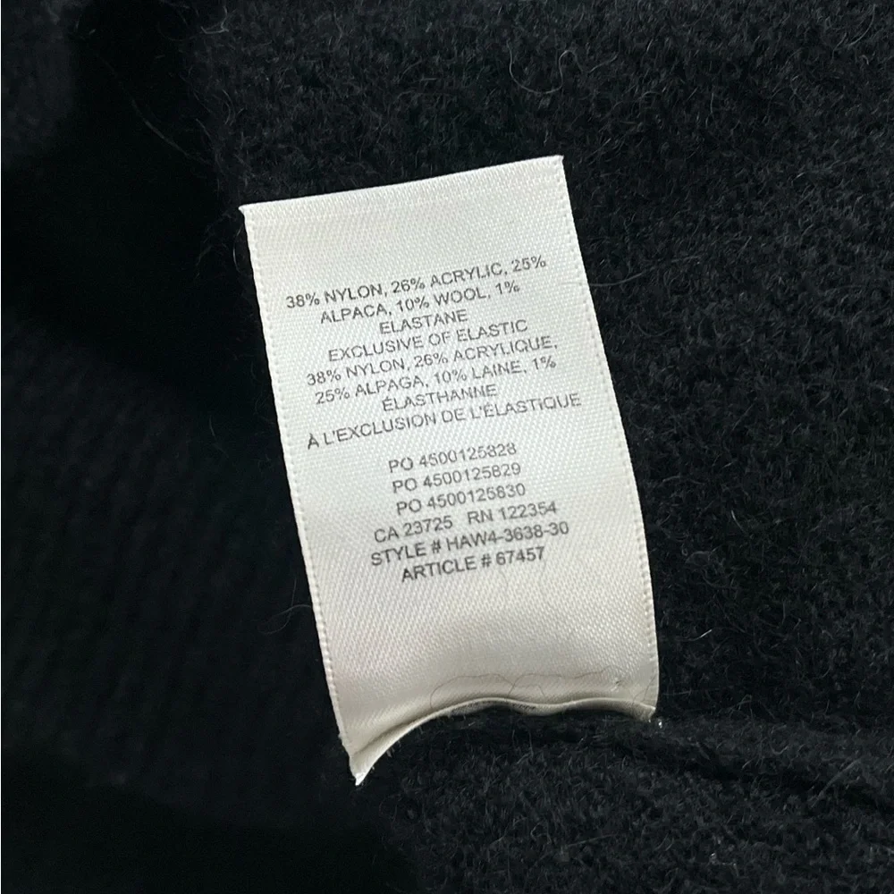 Aritzia Wilfred Lorin Black Wool Knit Alpaca Formal Evening Cozy Sweater Size XS - Picture 16 of 16